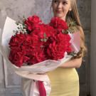 Букет "Малиновый закат"