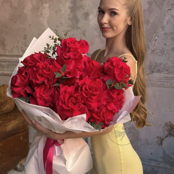 Букет "Малиновый закат"